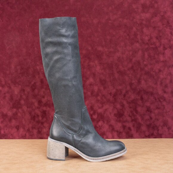 Free People Women Essential Blue Grey Leather Western Knee Boots 9.5US EUR39.5 - Picture 4 of 10